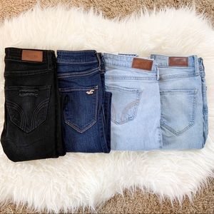 Four pairs of Hollister jeans